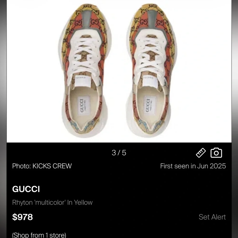Gucci Rython Multicolor GG Sneakers - Picture 3 of 6